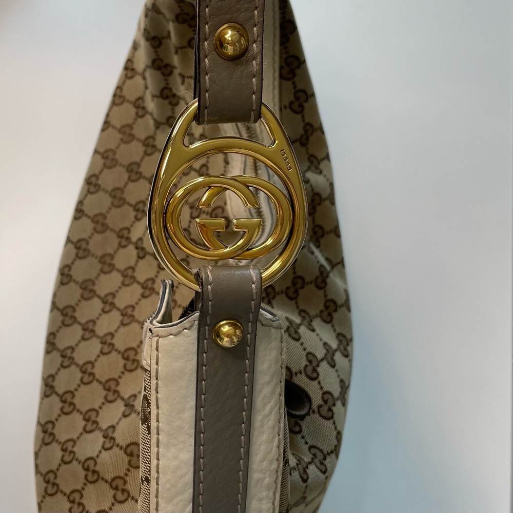 Gucci Monogram Medium Interlocking Hobo Off White - image 3